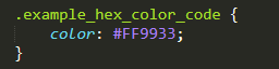 Hex Color Code Example