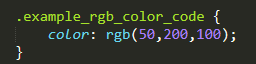 RGB Color Code Example